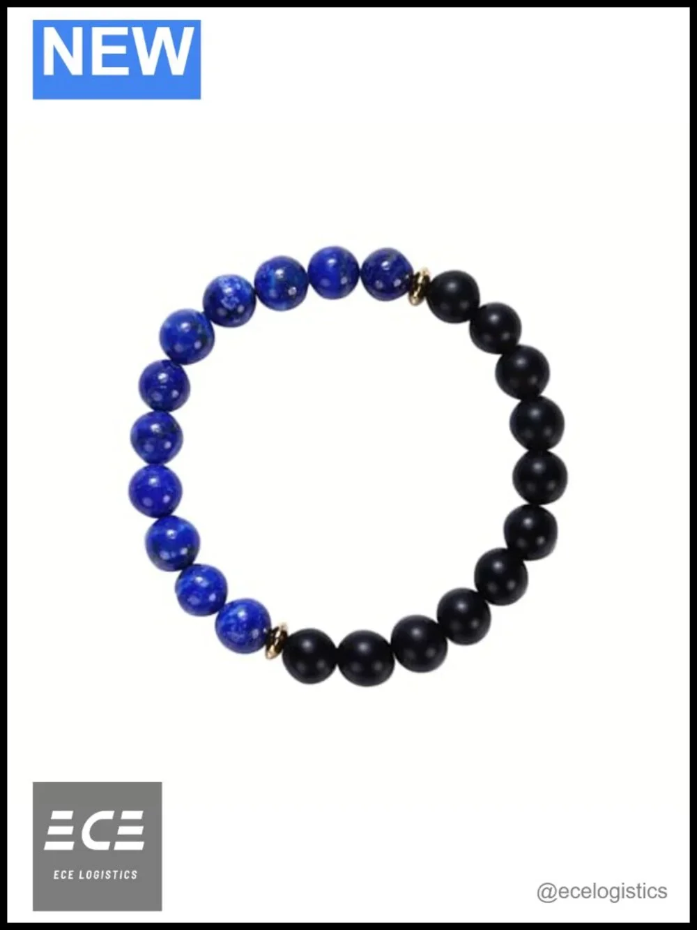 Lapis Lazuli Beaded Stretch Bracelet Handmade Gemstone Chakra Jewelry
